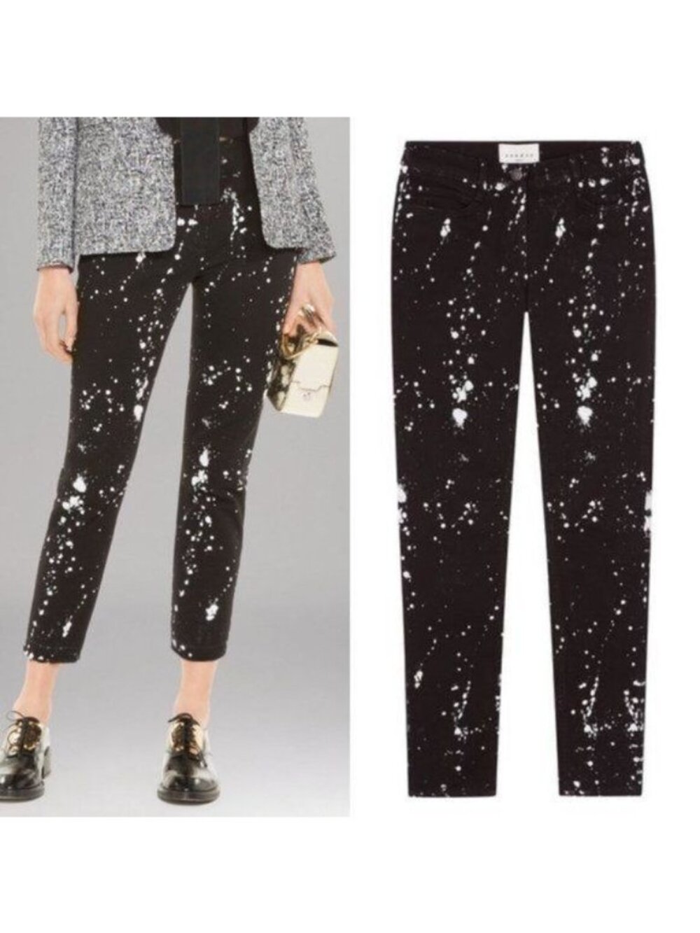 SANDRO Peinture Splatter Paint Jeans